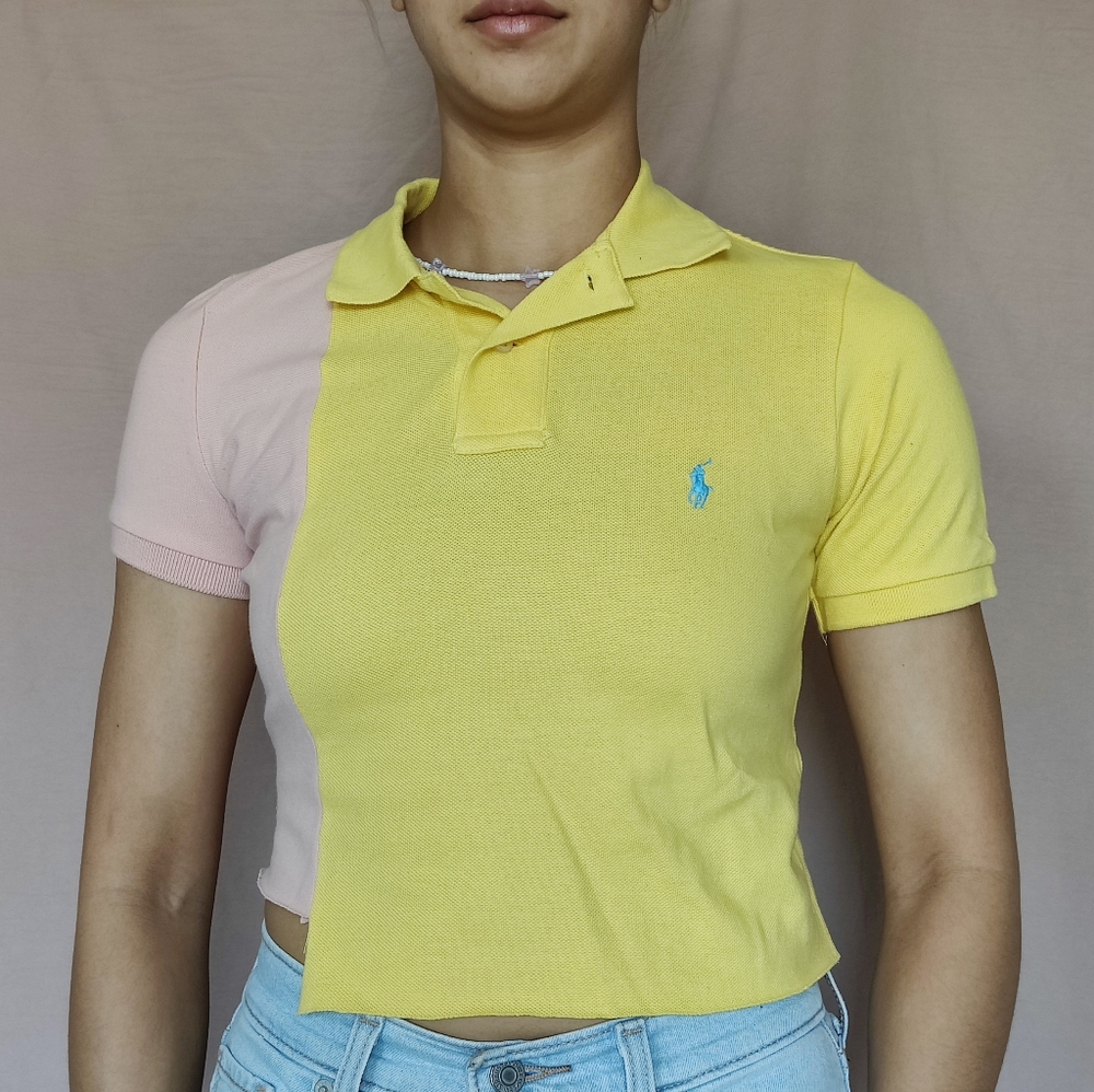Reworked Cropped Polo Ralph Polo Shirt - Picture 5 of 7